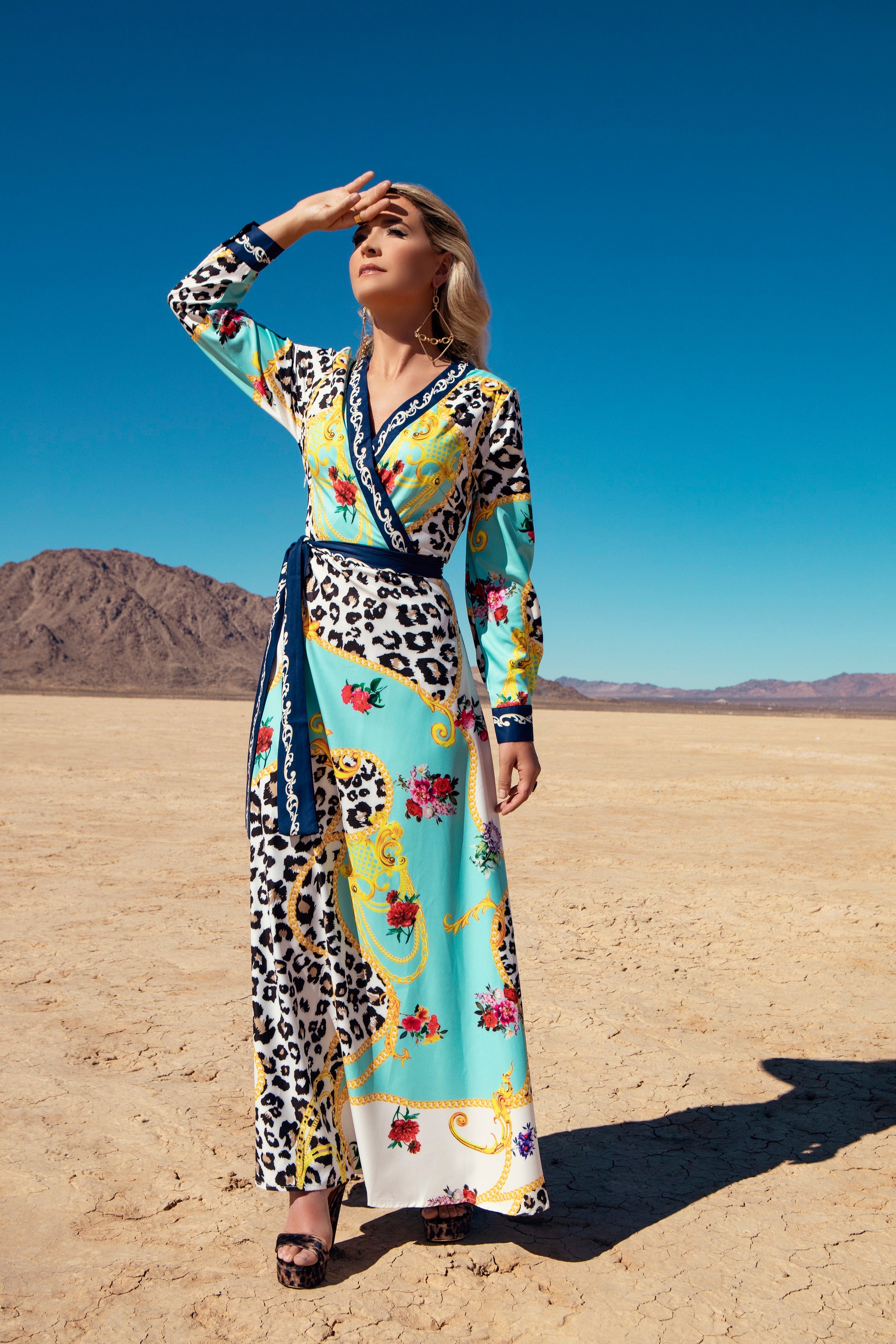 dalia macphee dress Short Sleeve Tie Neck Floral Mini With Lace Trim Floor Length Dalia Macphee Dress NWT Long