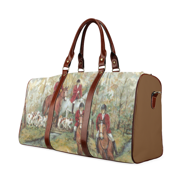 Large Equestrian Print Travel Bag