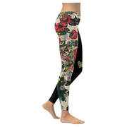 Japanese Flowers Low Rise Leggings