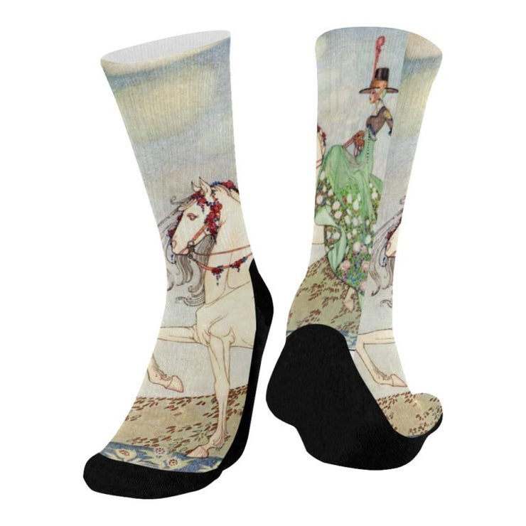 Horse Print Mid Calf Sock