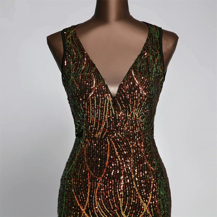 Waterfall Back Gown