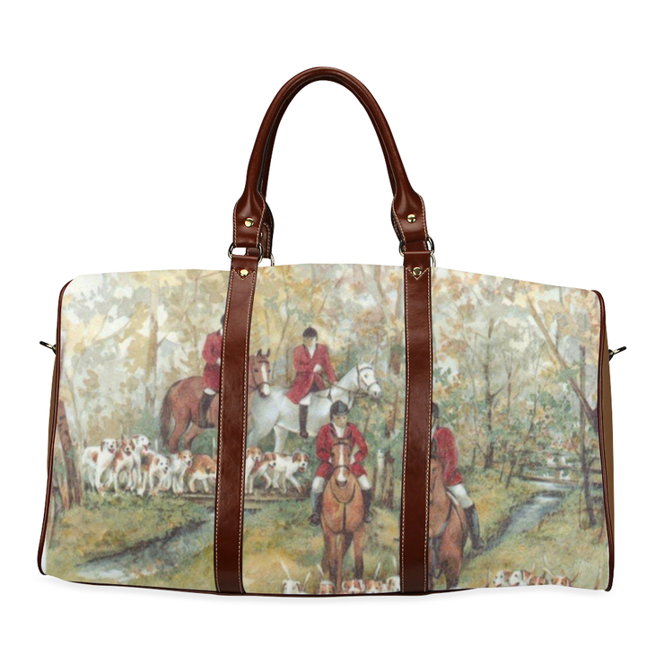 Large Equestrian Print Travel Bag