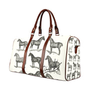 Vintage Horse Print Travel Bag