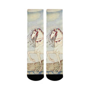 Horse Print Mid Calf Sock