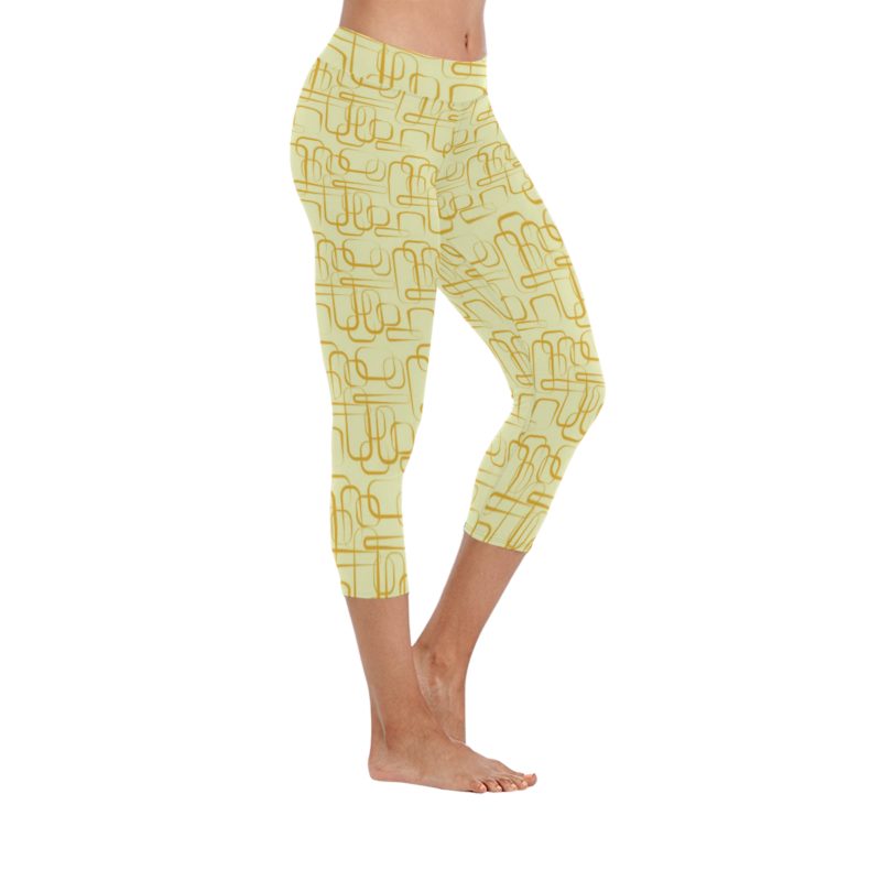 Modern Art Low Rise Capri Leggings Flatlock Stitch DALIA MACPHEE