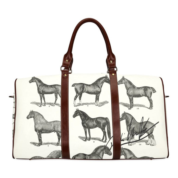horse tote travel bag appaloosa Vintage Horse Print Travel Bag