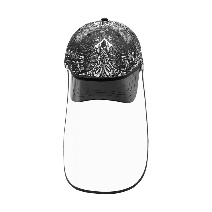 Designer cap with detachable face shield