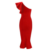 One Shoulder Knit dress
