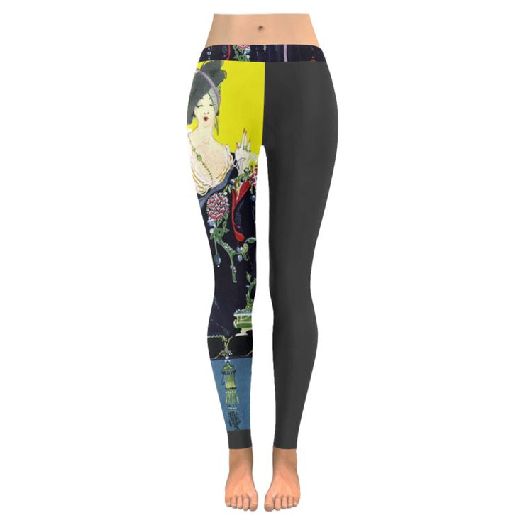 Vogue Illustration Low rise Leggings (invisible stitch)