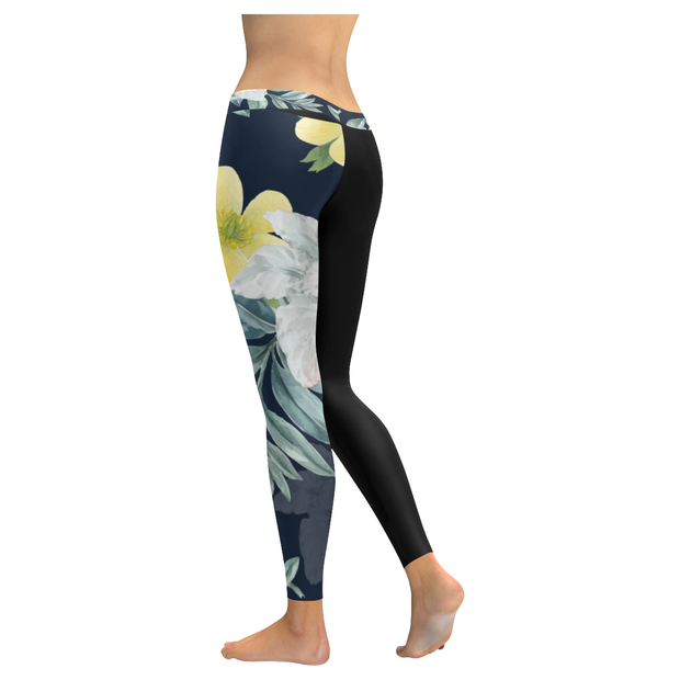 Japanese Flower Low Rise Leggings