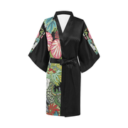 Asian Print Satin Robe