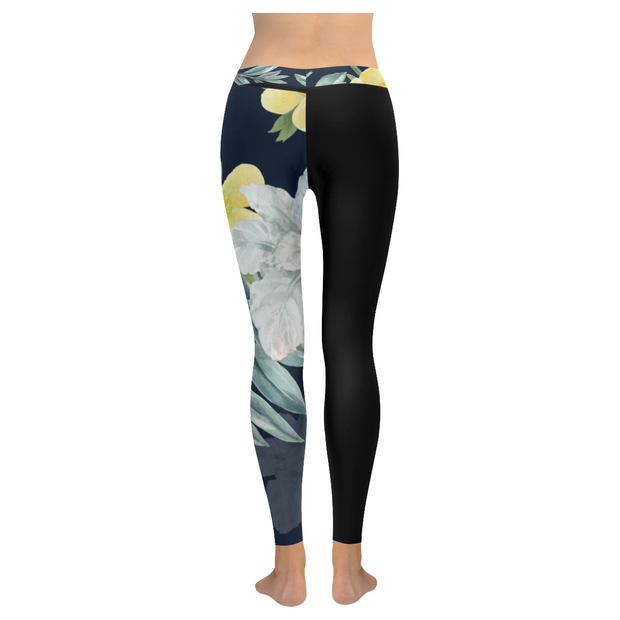 Japanese Flower Low Rise Leggings