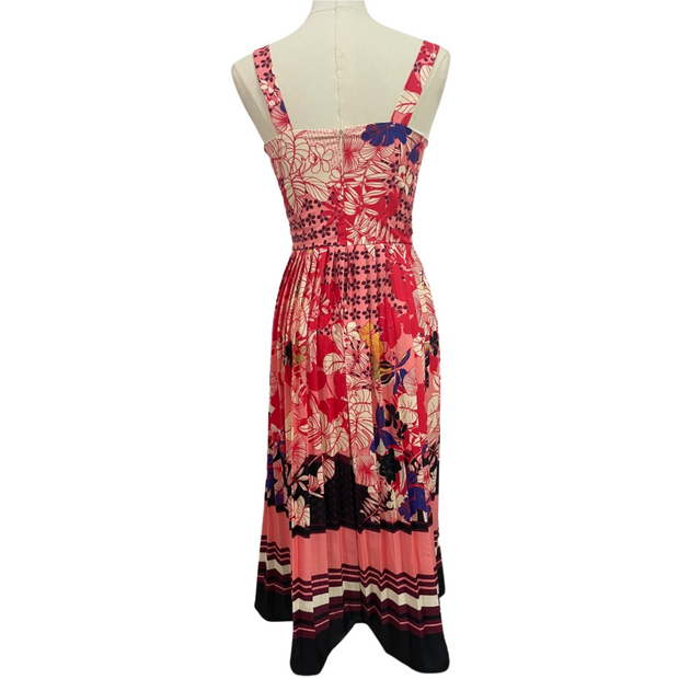 Floral Pleated Printed Midi Dress DALIA MACPHEE Floral Pleated Printed Midi Dress DALIA MACPHEE