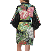 Asian Print Satin Robe